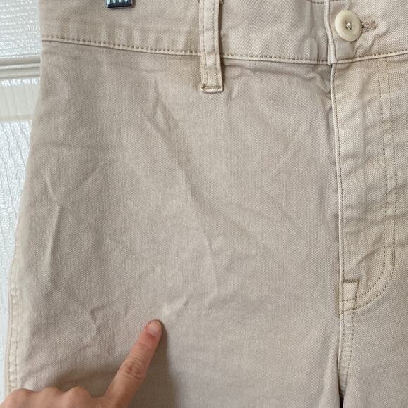 J.Crew Garment Dyed Slim Wide Leg Jeans Size 29 Sand - Picture 7 of 15